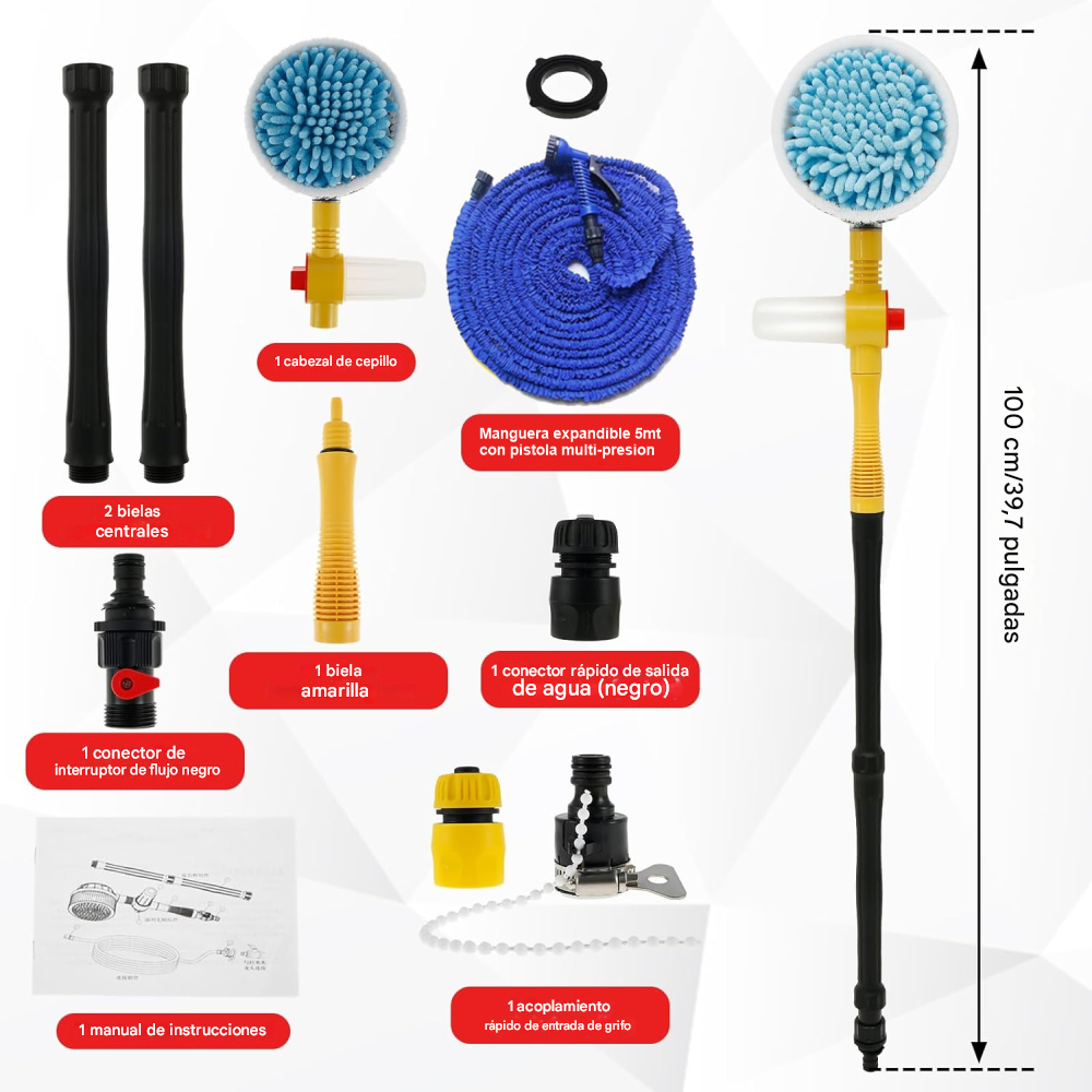 Miniatura 2 de Cepillo Giratorio 360° + Manguera 5mt